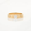 18ct Rose Gold, Cartier Love Solitaire Ring with .25ct Diamond, Size 51