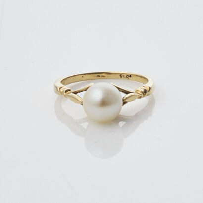 9ct Rose Gold Pearl Ring