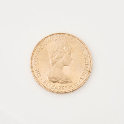 1973, 50 Dollars, Bahamas Independence Gold Coin