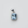 18ct Aquamarine and Diamond Pendant