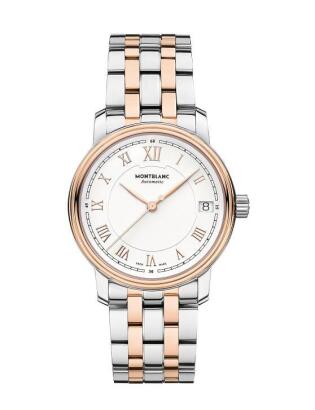 Montblanc Steel and Rose Gold Tradition Wristwatch, $7,125 RRP