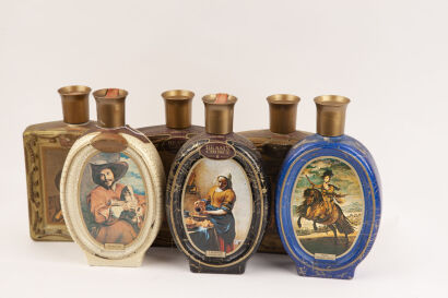 Six Beam decanters (EMPTY) in one lot : Artist & Paintings