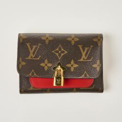 Sell Louis Vuitton Monogram Flower Lock Compact Wallet - Brown