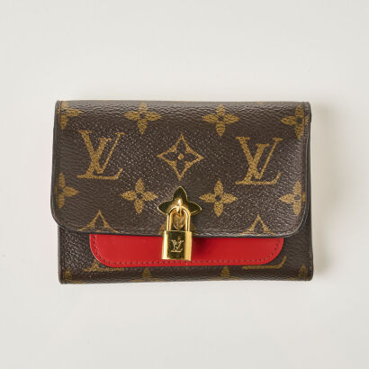 Louis Vuitton Portefeuille Flower Compact Wallet with Box