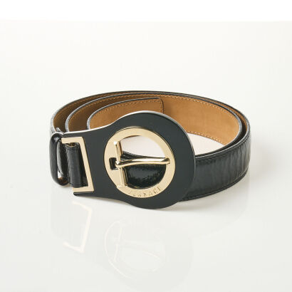 Versace Patent Leather Belt, Size 85 cm / 34 inch