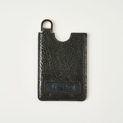 Versace Leather ID Case, 9.0cm x 6.5cm