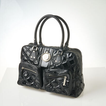 Versace Patent Leather Bowling Bag