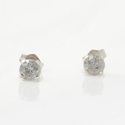 14ct White Gold, .85ct Diamond Stud Earrings