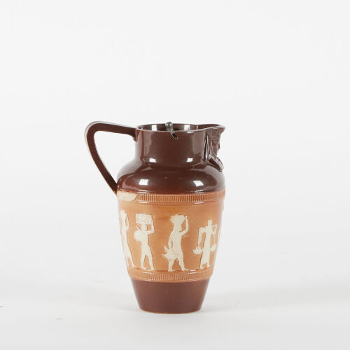 An English Egyptian Revival Pitcher By Doulton Circa 1920s