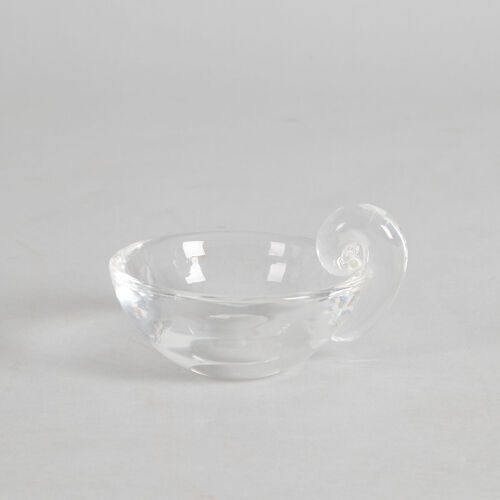 A John Dreves for Steuben Glass USA 'Snail Form' Olive Dish