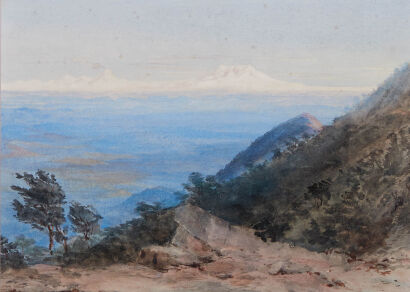 JOHN GULLY untitled "Tongariro National Park: Mt Ruapehu and Ngāuruhoe"