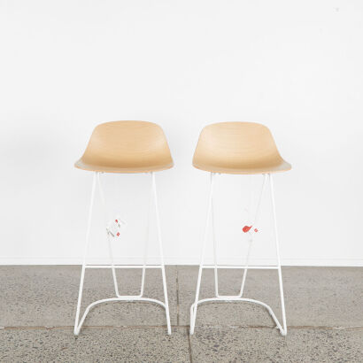 A Pair Of Pure Loop Mini Dandy Barstools