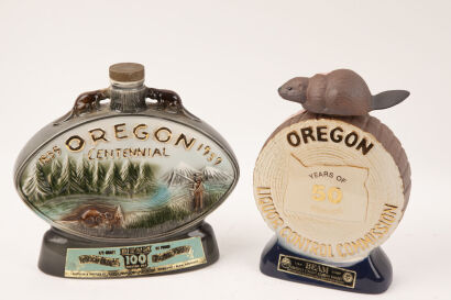 Two Beam decanters (EMPTY) in one lot : Oregon