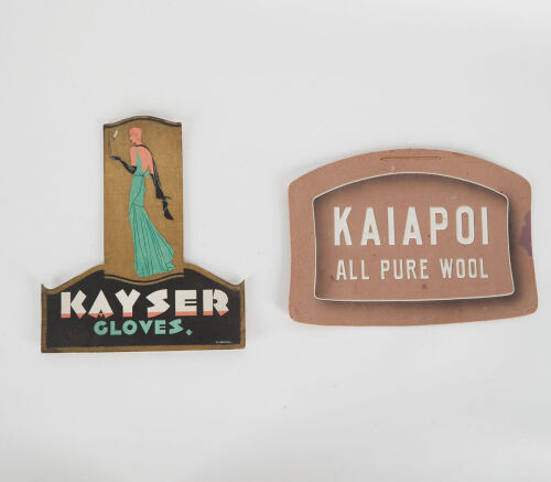 A Pair Of Vintage Cardboard Signs