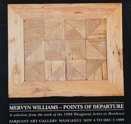 An Original Mervyn Williams �Points Of Departure Exhibition� Sergeant Art Gallery 1989 Poster