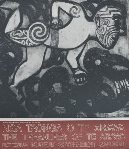 An Original Nga Taonga O Te Arawa The Treasures Of Te Arawa Rotorua Museum Government Gardens Exhibition Poster