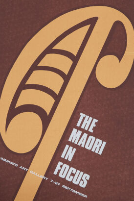 An Original The Maori In Focus Exhibition Poster From The Waikato Art Gallery Exhibition Flyer