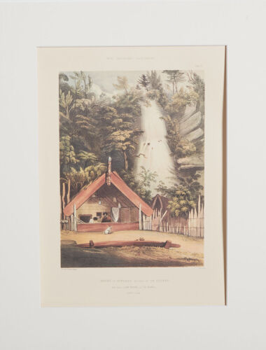GEORGE FRENCH ANGAS Plate 21 House Of Hiwikau, Mother Of Te Heuneu From The New Zealanders Illustrated 1847