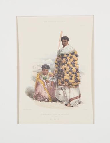 GEORGE FRENCH ANGAS Plate 27 Mungakahu Chief Of Motupoi From The New Zealanders Illustrated 1847