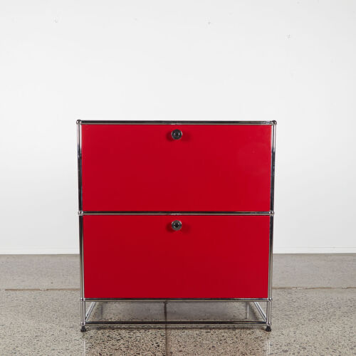 A Double Drawer Unit By USM Haller