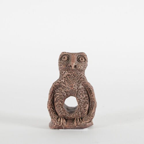 A Folk Art Ceramic Owl