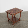 An Art Deco Carved Kauri Tea Trolley With Floral Imagery Carved And Painted In The Style Of Jane Brenkley