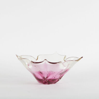 A Large Art Glass Flower Bowl