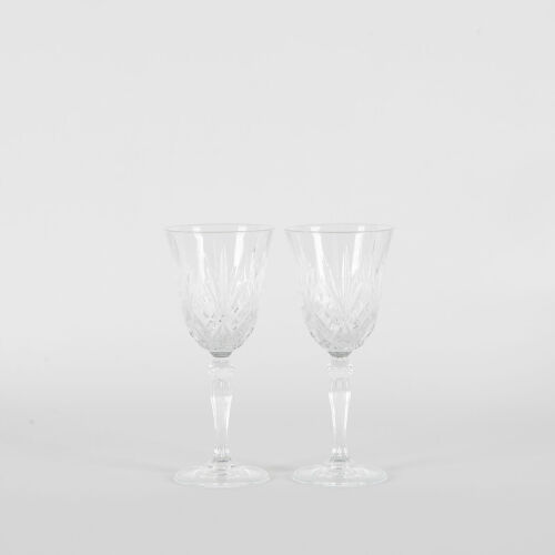 A Pair Of Crystal Wine Glasses