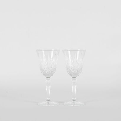 A Pair Of Crystal Wine Glasses