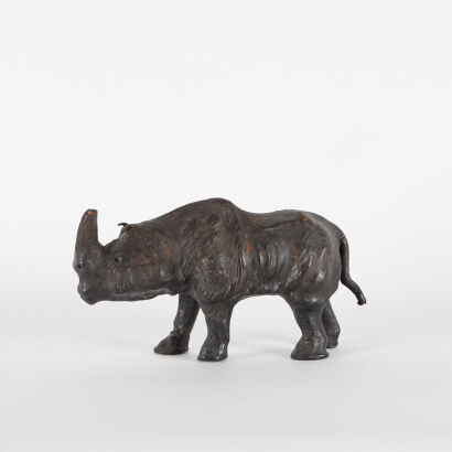 A Vintage Leather Rhinoceros