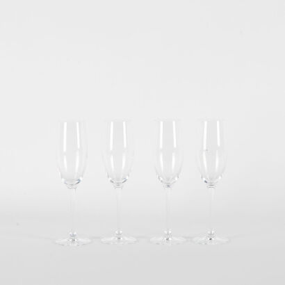 A Set Of Four Champagne Flutes