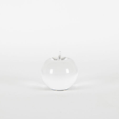 A Tiffany & Co Glass Apple Paper Weight