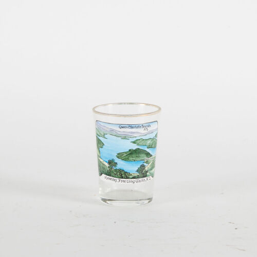 A Glass with Handpainted Queen Charlotte Sound