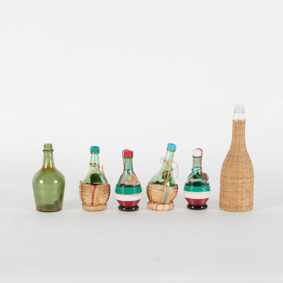 A Collection Of Six Miniature Italian Wine Bottles