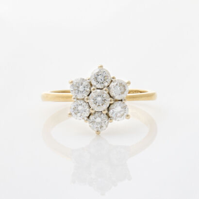 18ct Yellow/White Gold, .95ct Diamond Dress Ring