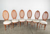 A Rare Suit Of Six Cornelio Cappellini Rattan Ballon Backed Dining Chairs - 2