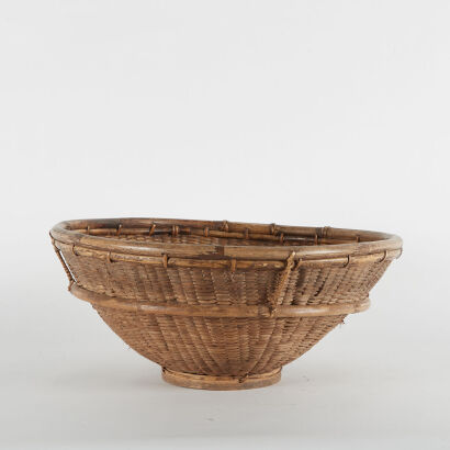 A Vintage Large Philippino Woven Basket