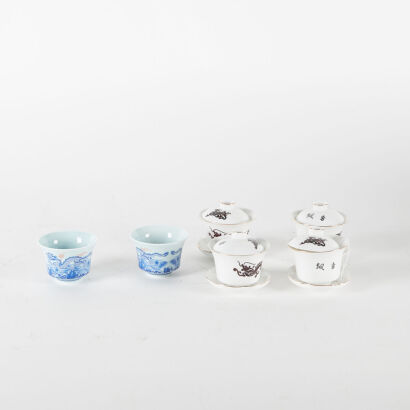 A Set Of Small Chinese Tea Cups