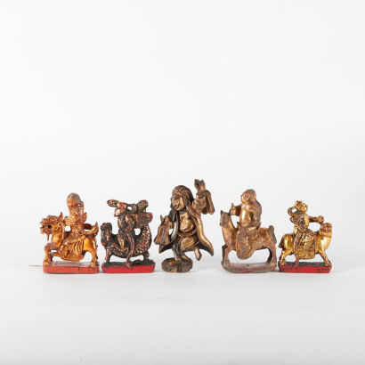 A Collection Of Five Chinese Figurines