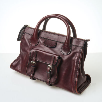Chloe Red Leather Edith Bag