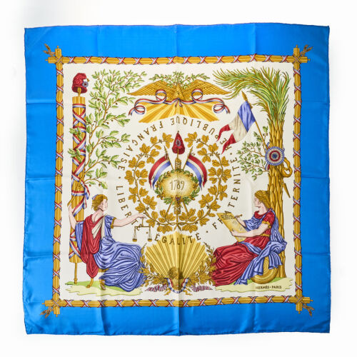 Herm&egrave;s, 1789 Liberte Egalite Fraternite 100% Silk Scarf by Joachim Metz