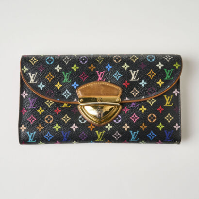 Louis Vuitton Black Multicolore Eugenie Wallet