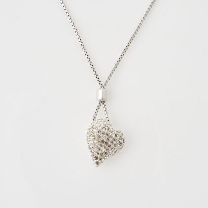 Swarovski Crystal Heart Necklace with Box