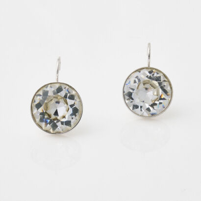 Swarovski Round Crystal Earrings with Box