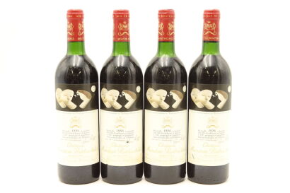 (4) 1986 Chateau Mouton Rothschild, Pauillac [JR17.5] [RP100] [WS99]