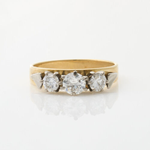 14ct Yellow Gold, 1.05ct Three Stone Diamond Ring
