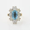 18ct Yellow Gold, 2.20ct Aquamarine and Diamond Ring