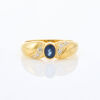18ct Yellow Gold, .08ct Diamond and .35ct Sapphire Ring