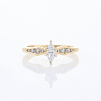 14ct Yellow Gold, .40ct Diamond Solitaire Ring