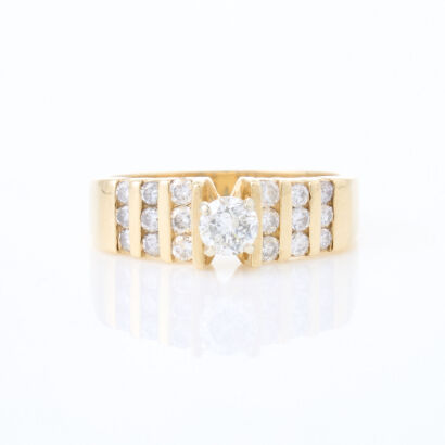 14ct Yellow Gold, 1.00ct Diamond Ring